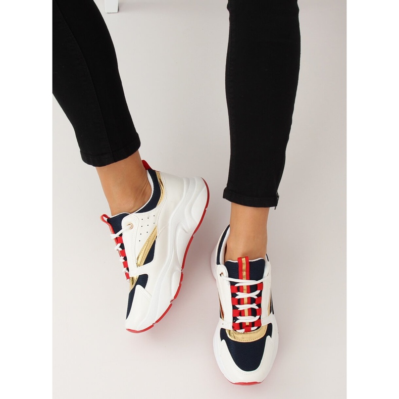 Calçado desportivo multicolor BK008-47 BRANCO / AZUL II-GAT azul marinho