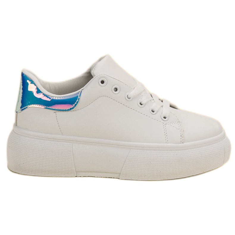 Renda Sapatos Brancos na Plataforma