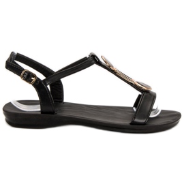 Camo Sandálias rasteiras casuais preto Camo Sandálias rasteiras casuais preto