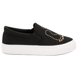 J. Star Slipons com strass preto