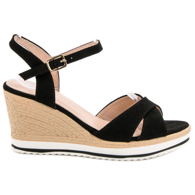 Anesia Paris Sandálias pretas elegantes preto