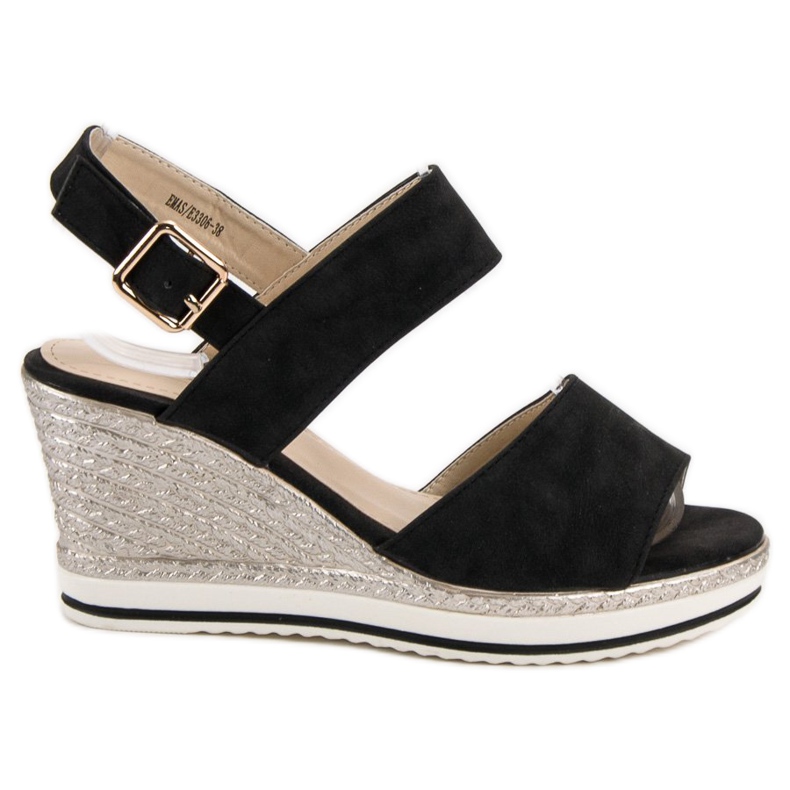 SHELOVET Sandálias pretas claras preto