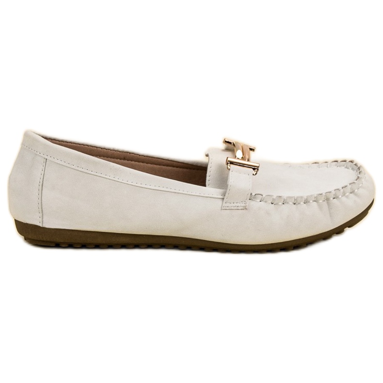 Top Shoes Mocassins femininos branco