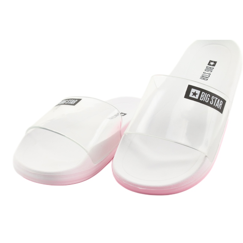 Sandálias femininas Big Star 274A258 branco preto