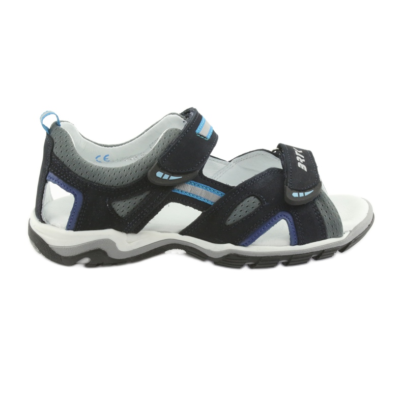 Nabos masculinos da Sandals Bartek 19176 azul marinho-cinza