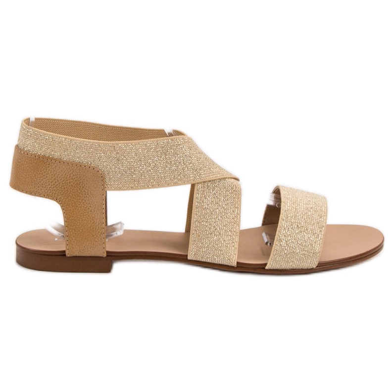 SHELOVET Sandálias rasteiras elegantes castanho