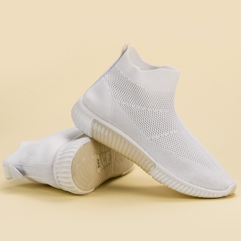 SHELOVET Sapatos deslizantes acima do tornozelo branco