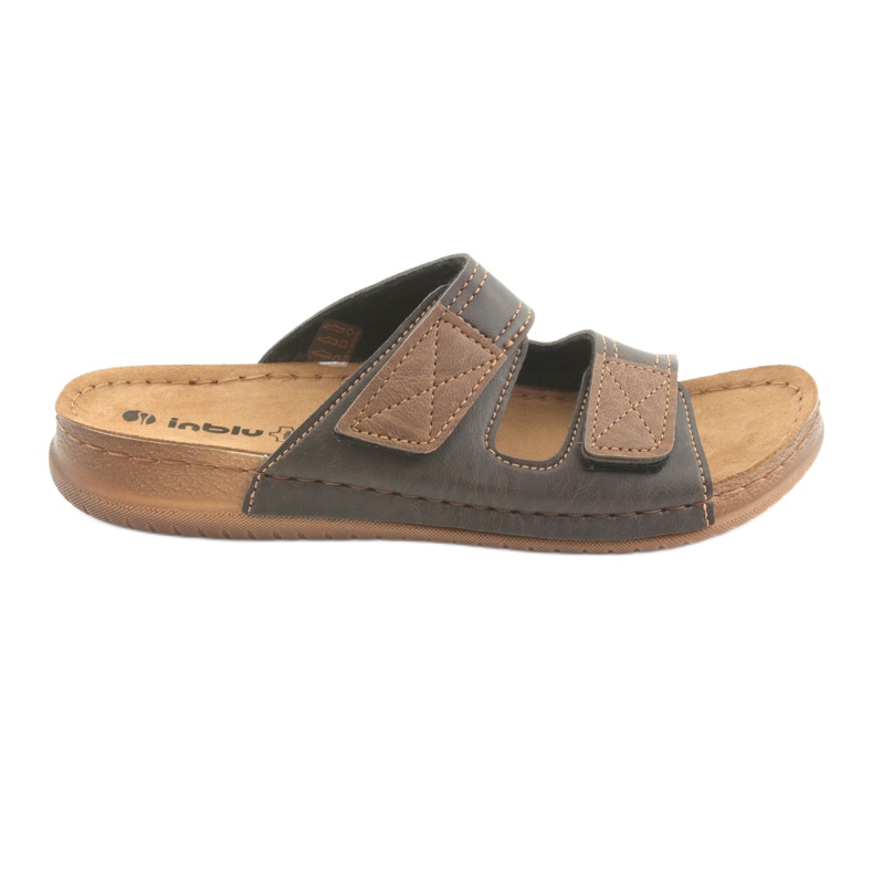 Chinelos masculinos Inblu TH015 marrons castanho