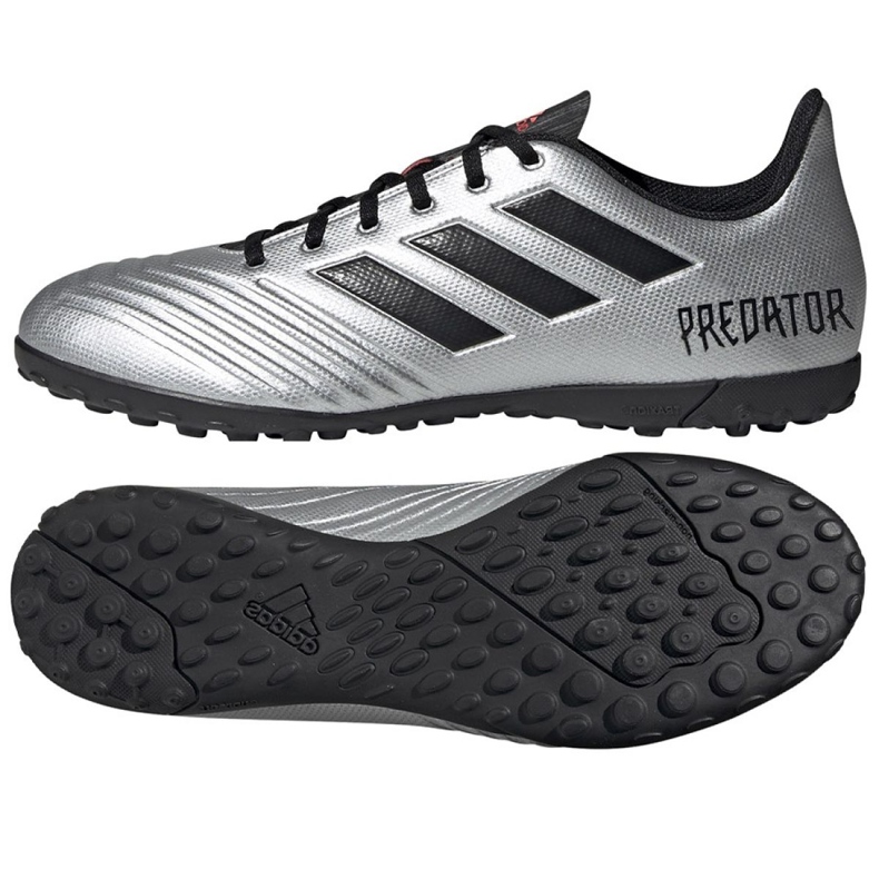 Chuteiras Adidas Predator 19.4 Tf M F35634 multicolorido prata