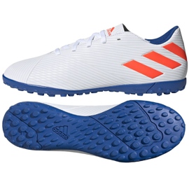Chuteiras Adidas Nemeziz Messi 19.4 Tf M F34549 multicolorido branco