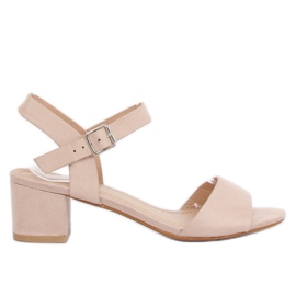 Sandálias de salto alto bege 8103 Bege
