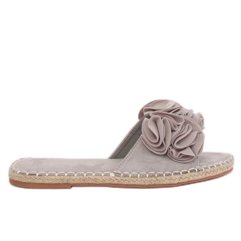 Chinelos cinza feminino L2777 cinza castanho