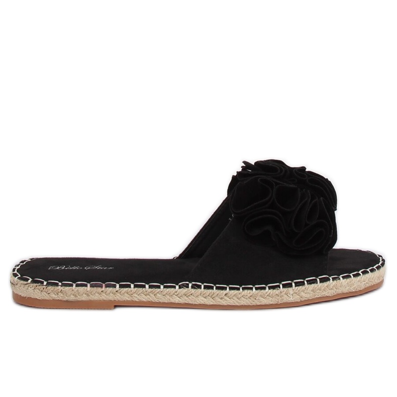 Chinelos femininos negros pretos L2777 pretos