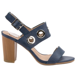 Kylie Sandálias de salto alto azuis azul