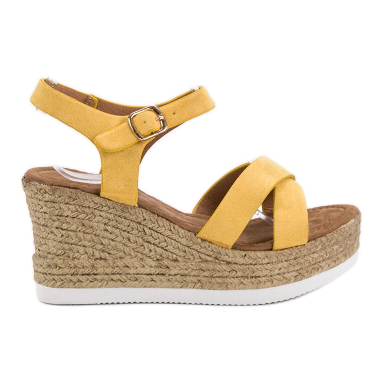 JESSY ROSS Sandálias de camurça amarela amarelo