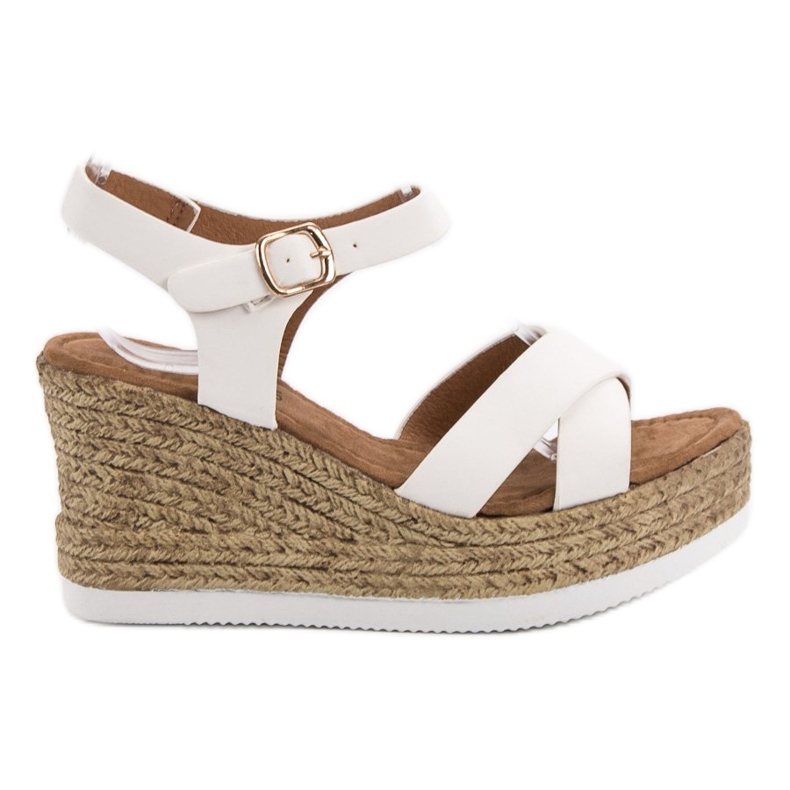 JESSY ROSS Sandálias de camurça branca branco