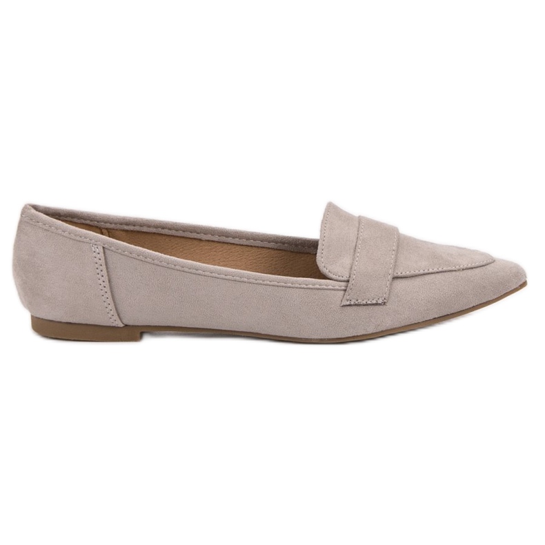 Super Me Suede Ballerina In Spitz cinza