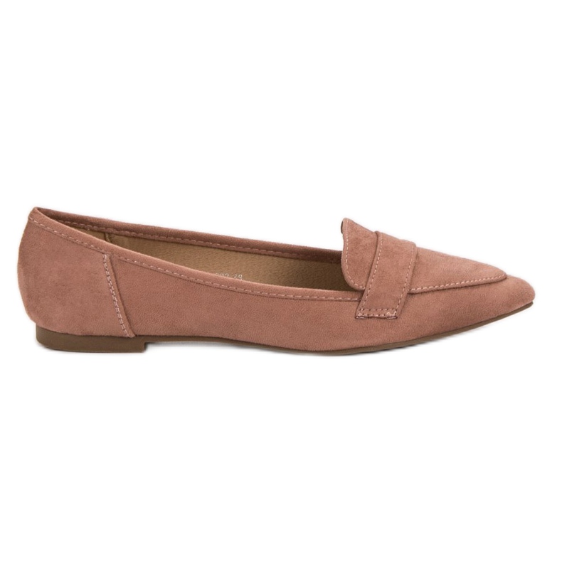 Super Me Suede Ballerina In Spitz rosa