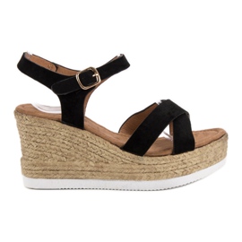 JESSY ROSS Sandálias de camurça preta preto