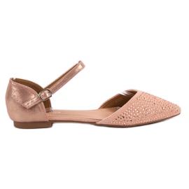 Primavera Bailarinas presas com zircônia cúbica rosa