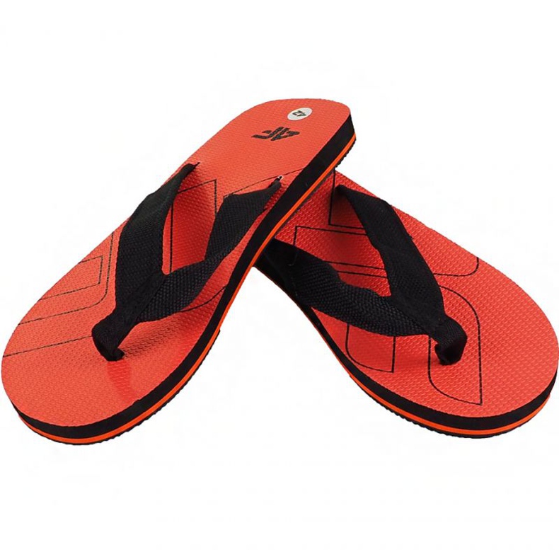 Chinelos 4F M H4L19 KLM003 70S laranja preto