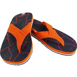 Chinelos 4F M H4L19 KLM004 30S azul marinho escuro azul-marinho laranja