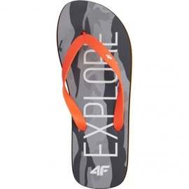 Chinelos 4f M H4L19-KLM001 20S preto profundo / laranja multicolorido