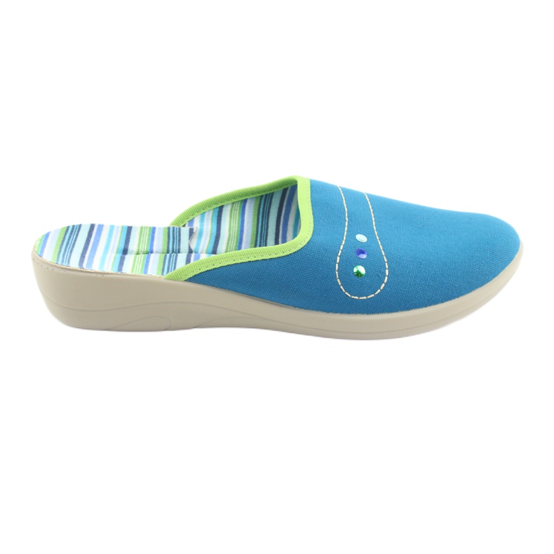 Sapatos femininos Befado pu 552D008 azul verde