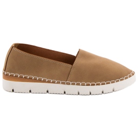 Sapatos deslizantes femininos VICES marrom