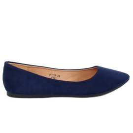 Dedo do pé azul marinho amendoado das bailarinas WD39P Navy azul-marinho