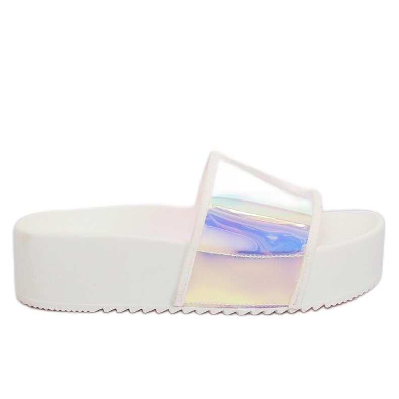 Chinelos holográficos brancos CK81P Branco