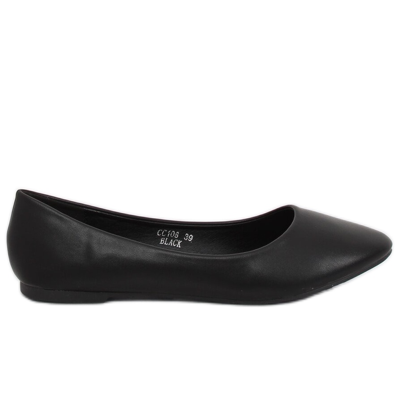 Black CC108 Black ballerinas para mulheres preto