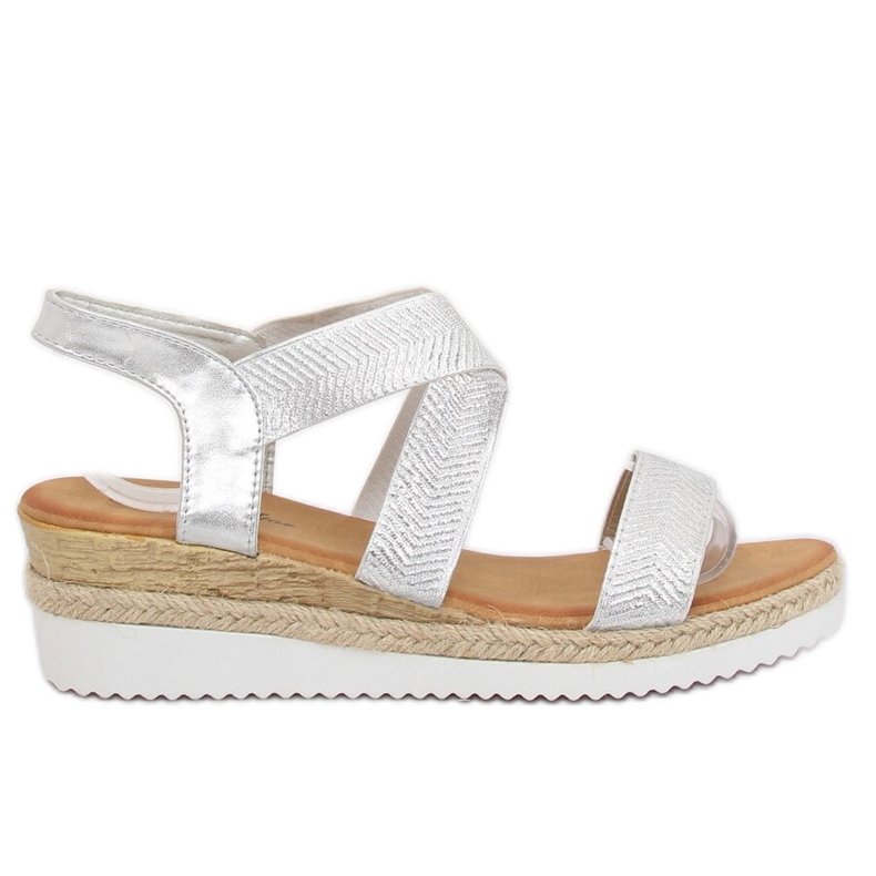 Sandálias femininas prata S81 prata cinza