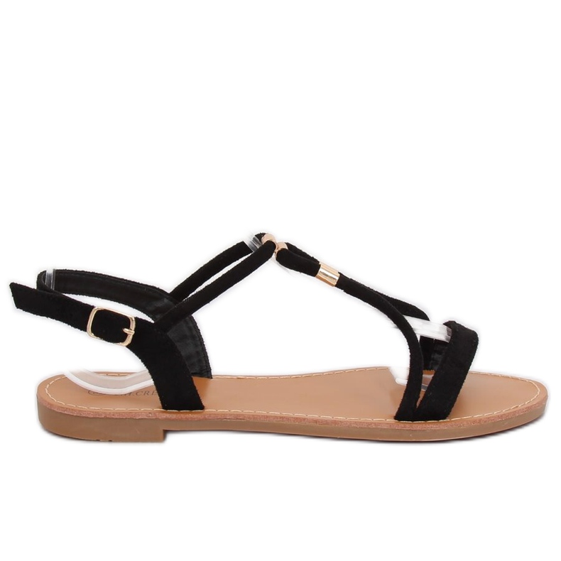 Sandálias pretas femininas L520 pretas preto