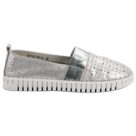Filippo Sapatos Slip-on Com Glitter cinza