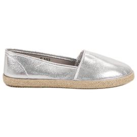 SHELOVET Shiny Slipons cinza