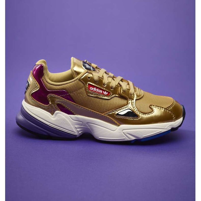 Adidas Falcon W 247 Gold Metálico Dourado Metálico Off White multicolorido amarelo