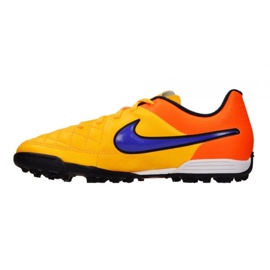 Chuteiras Nike Tiempo Rio Ii Tf Jr 631524-858 multicolorido laranja