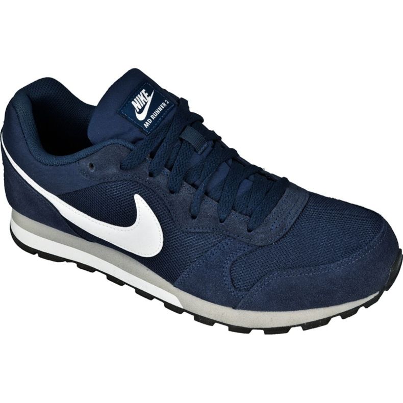 Sapatilhas Nike Sportswear Md Runner 2 M 749794-410 branco azul marinho