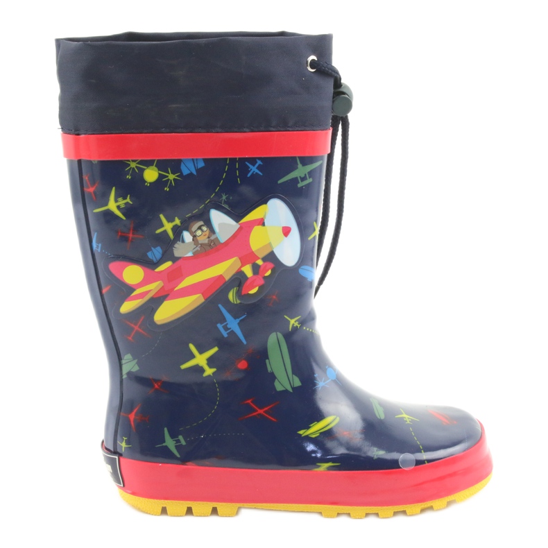 American Club Botas de chuva infantis American SamoLot vermelho azul marinho