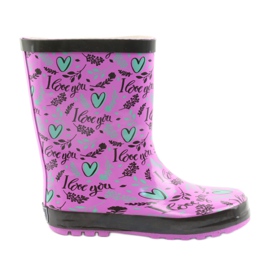 American Club Bota coração americano preto roxo verde