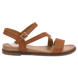 SHELOVET Sandálias casuais marrom