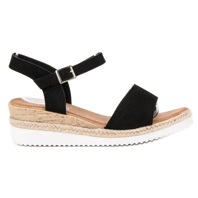 SDS Sandálias Pretas Com Brilho preto