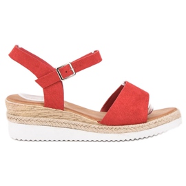 SDS Sandálias Vermelhas Com Brilho vermelho SDS Sandálias Vermelhas Com Brilho vermelho