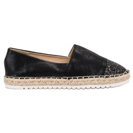 Erynn Sapatos Slip-on Com Glitter preto