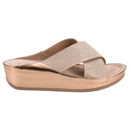 Kylie Sandálias de cunha marrom