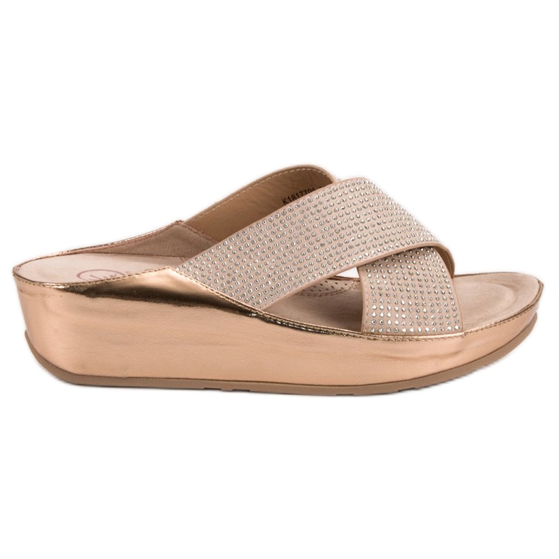 Kylie Sandálias de cunha castanho