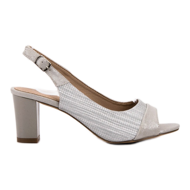 Evento Sandálias de Prata Elegantes cinza