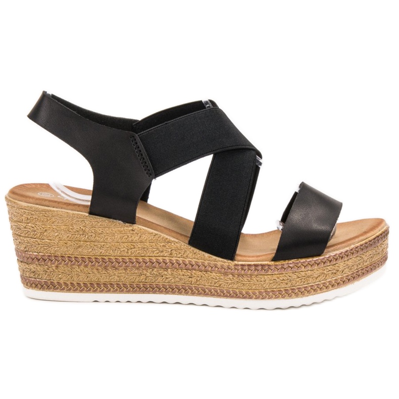 Flyfor Sandálias leves deslizantes preto