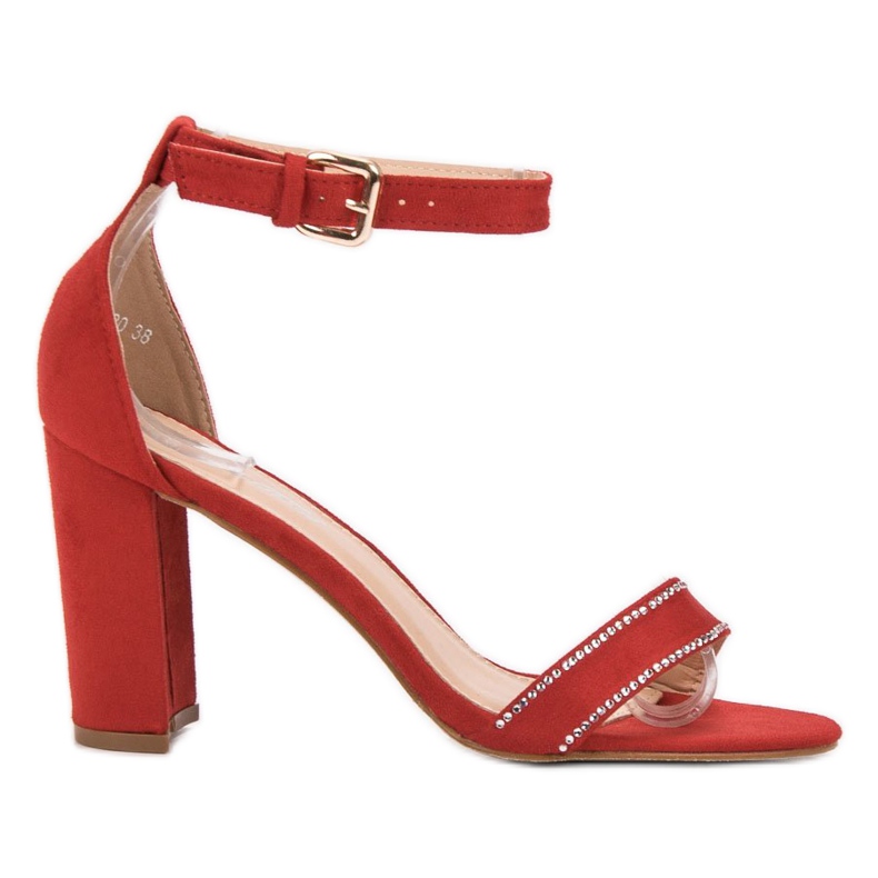 Abloom Sandálias com Cristais vermelho